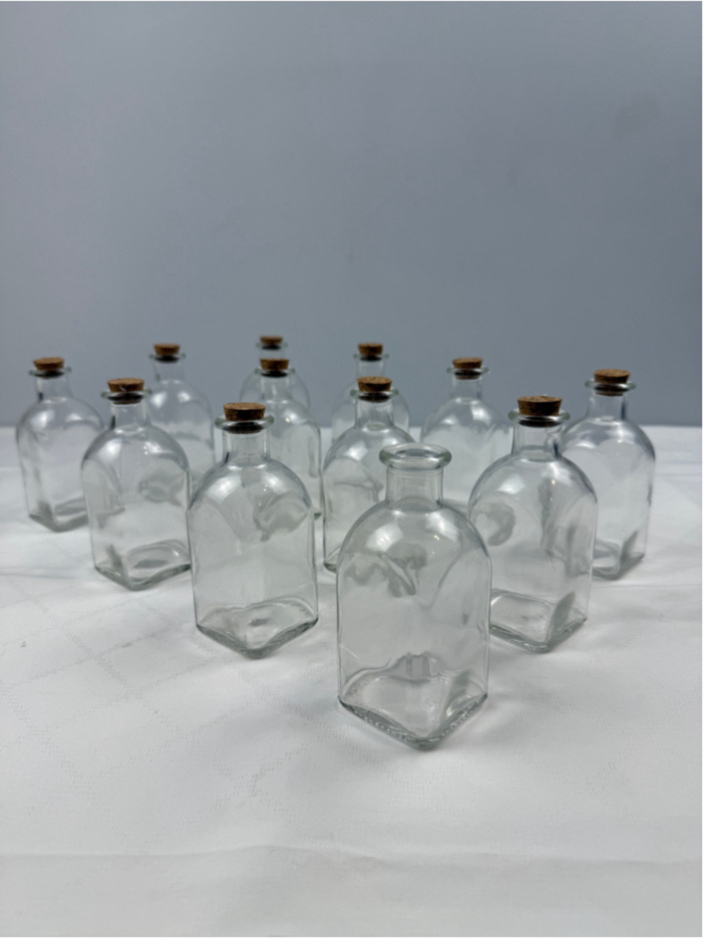Glass Apothecary Bottles with Cork Stoppers 4oz Clear